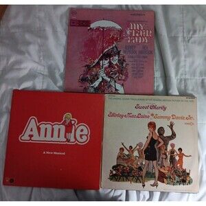Lot of 3 Musical Movie Sountrack Vinyls: Annie, My Fair Lady & Sweet Charity
